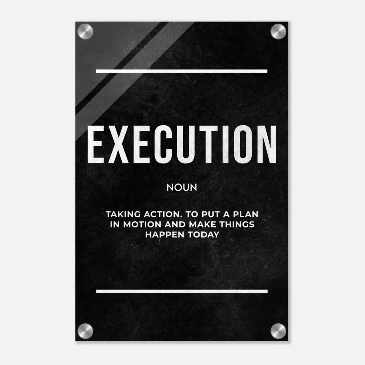 Da Vinci Motivational Wall art Print | Execution - Acrylic Print - 30x45 cm / 12x18″ -