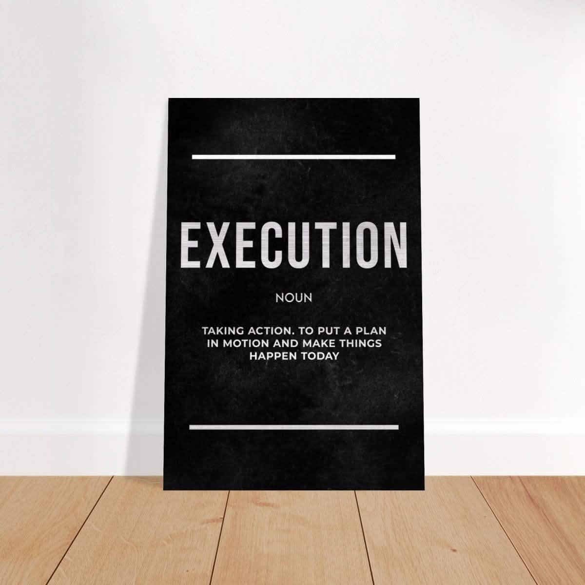 Da Vinci Motivational Wall art Print | Execution - Brushed Aluminum Print - 30x45 cm / 12x18″ -