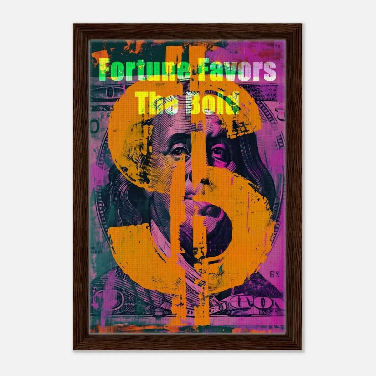 Da Vinci Motivational Wall art Print | Fortune favors the bold - Acrylic Print - 30x45 cm / 12x18″ -