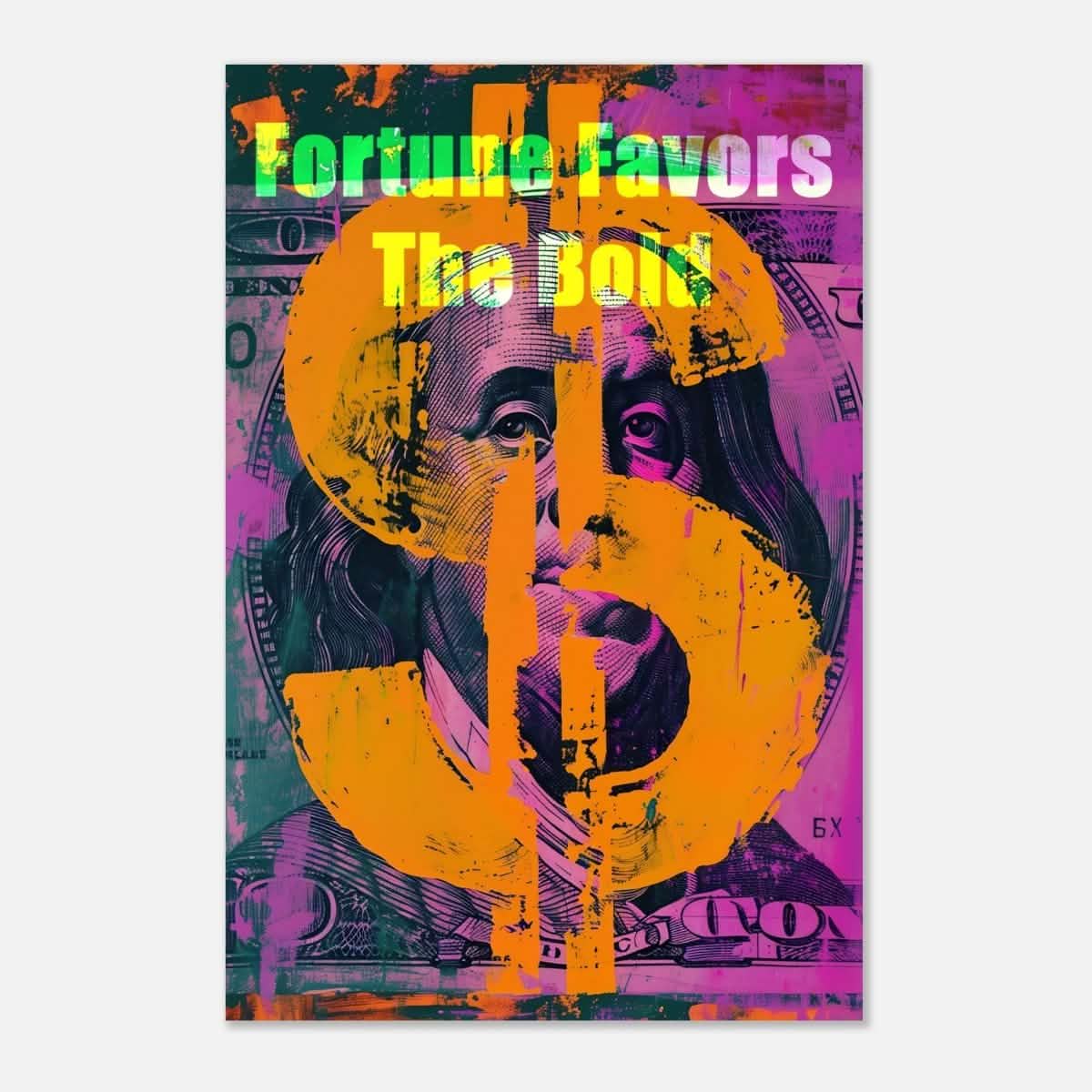 Da Vinci Motivational Wall art Print | Fortune favors the bold - Acrylic Print - 30x45 cm / 12x18″ -