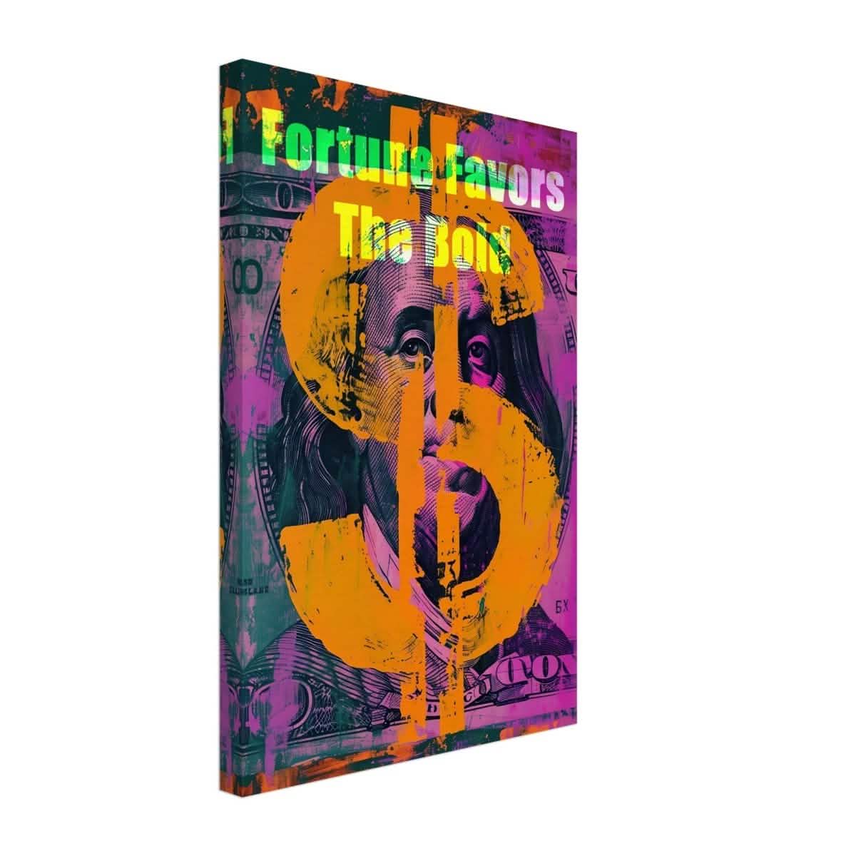 Da Vinci Motivational Wall art Print | Fortune favors the bold - Canvas - 30x45 cm / 12x18″ -