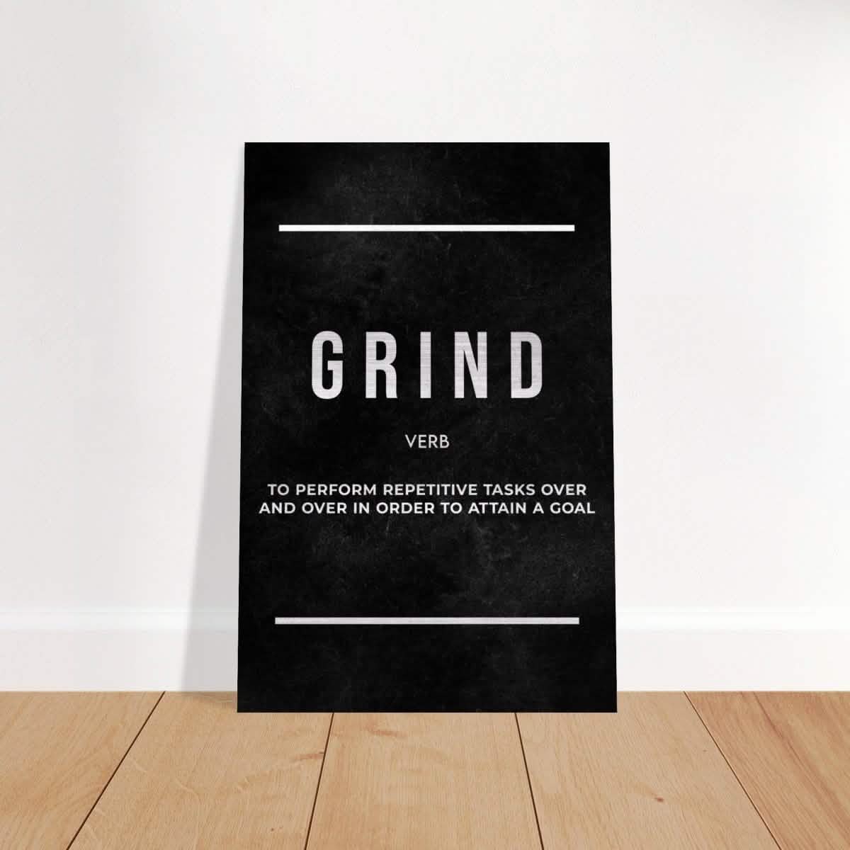 Da Vinci Motivational Wall art Print | Grind - Brushed Aluminum Print - 30x45 cm / 12x18″ -