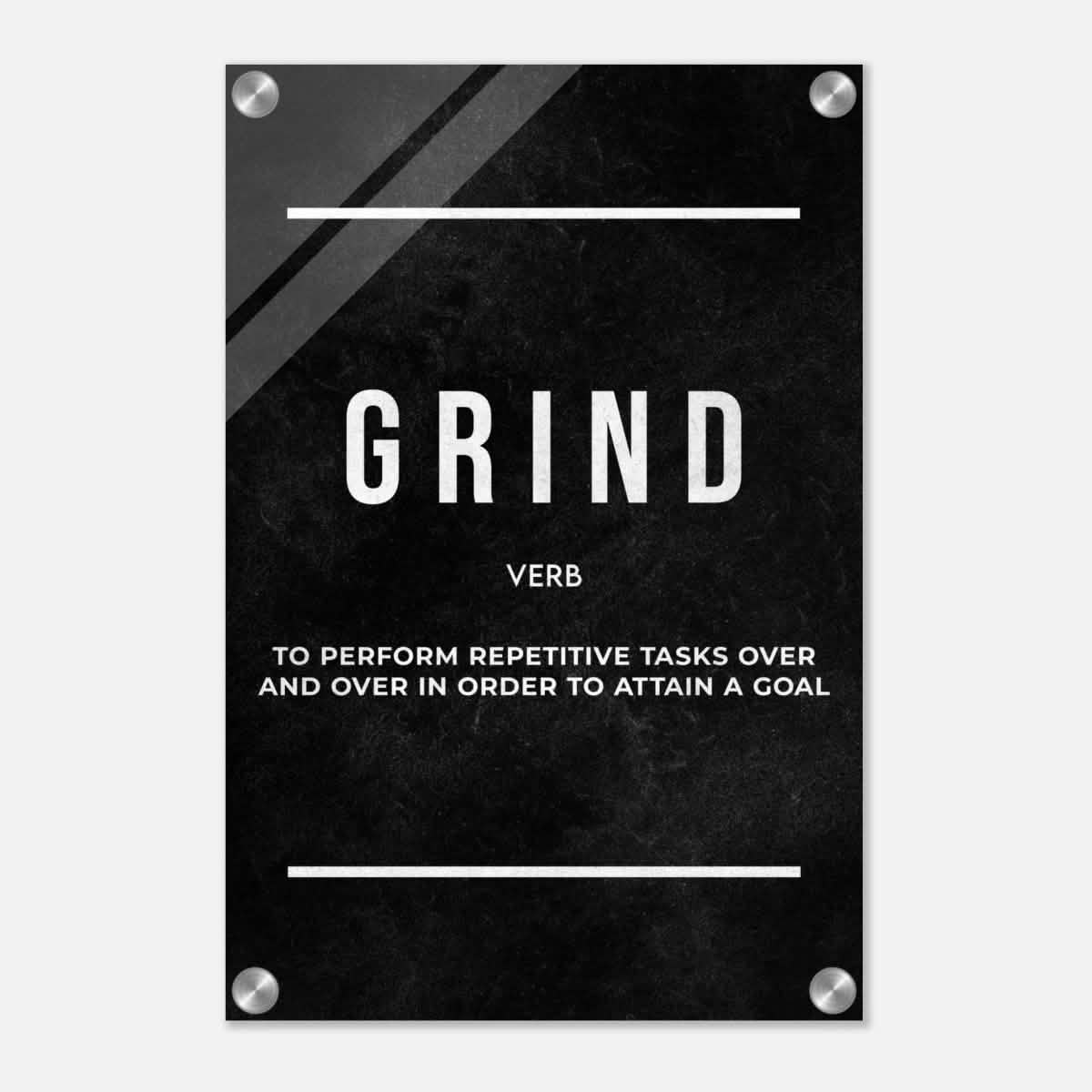 Da Vinci Motivational Wall art Print | Grind - Acrylic Print - 30x45 cm / 12x18″ -