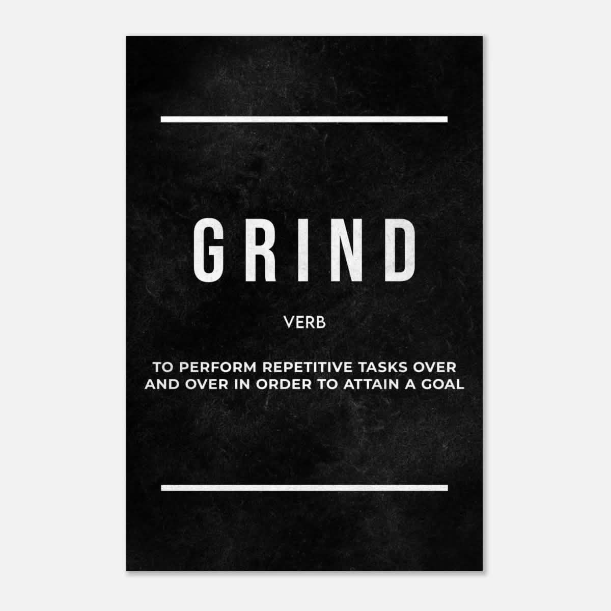 Da Vinci Motivational Wall art Print | Grind - Aluminum Print - 30x45 cm / 12x18″ -