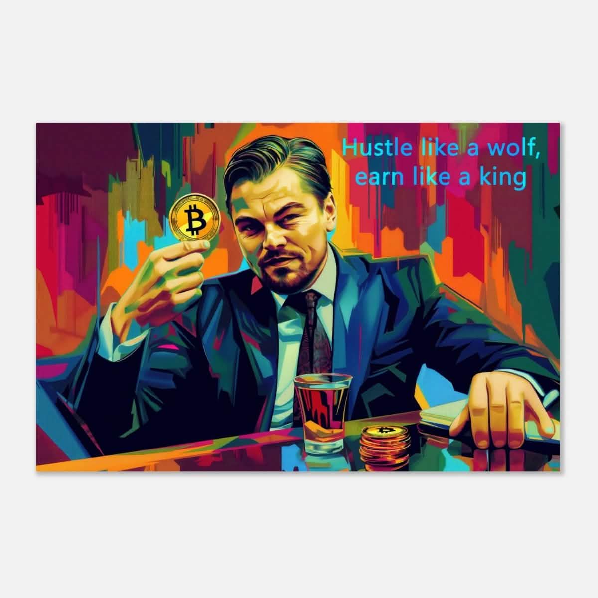 Da Vinci Motivational Wall art Print | Hustle like a wolf - Aluminum Print - 30x45 cm / 12x18″ -