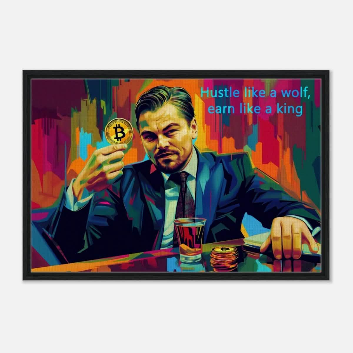 Da Vinci Motivational Wall art Print | Hustle like a wolf - Aluminum Print - 30x45 cm / 12x18″ -