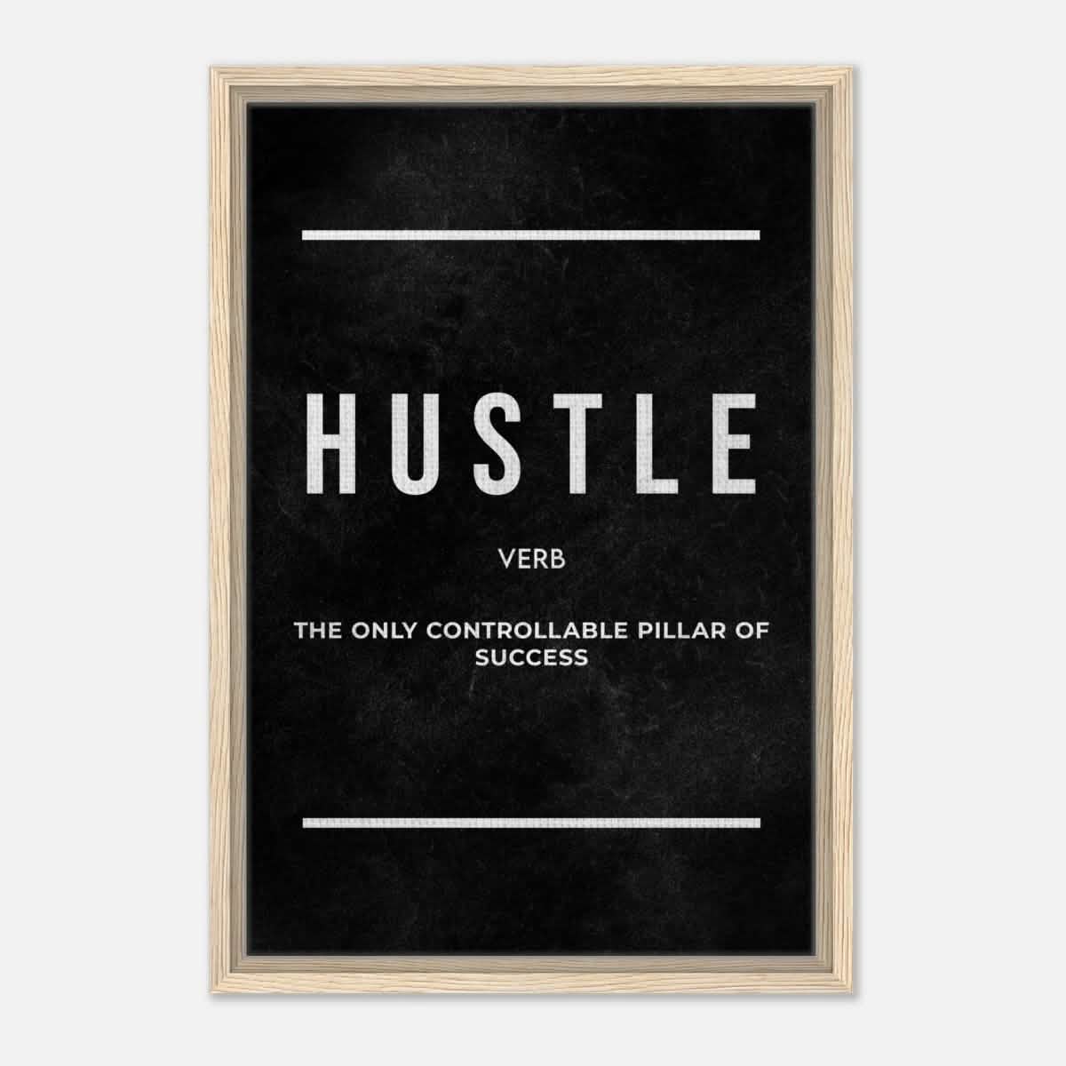 Da Vinci Motivational Wall art Print | Hustle - Acrylic Print - 30x45 cm / 12x18″ -