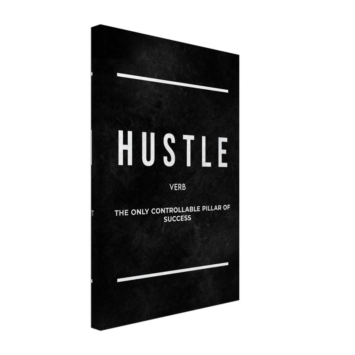 Da Vinci Motivational Wall art Print | Hustle - Canvas - 30x45 cm / 12x18″ -