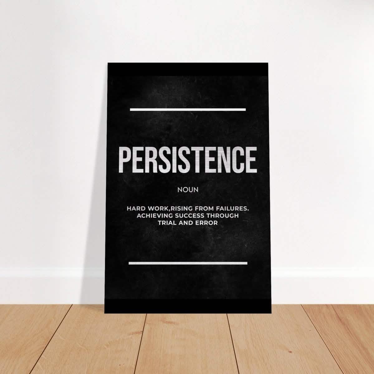 Da Vinci Motivational Wall art Print | Persistence - Brushed Aluminum Print - 30x45 cm / 12x18″ -