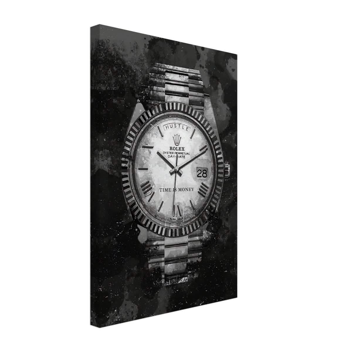 Da Vinci Motivational Wall art print | Rolex | Time is money - Canvas - 30x45 cm / 12x18″ -