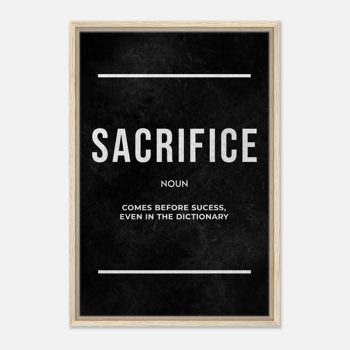 Da Vinci Motivational Wall art Print | Sacrifice - Acrylic Print - 30x45 cm / 12x18″ -