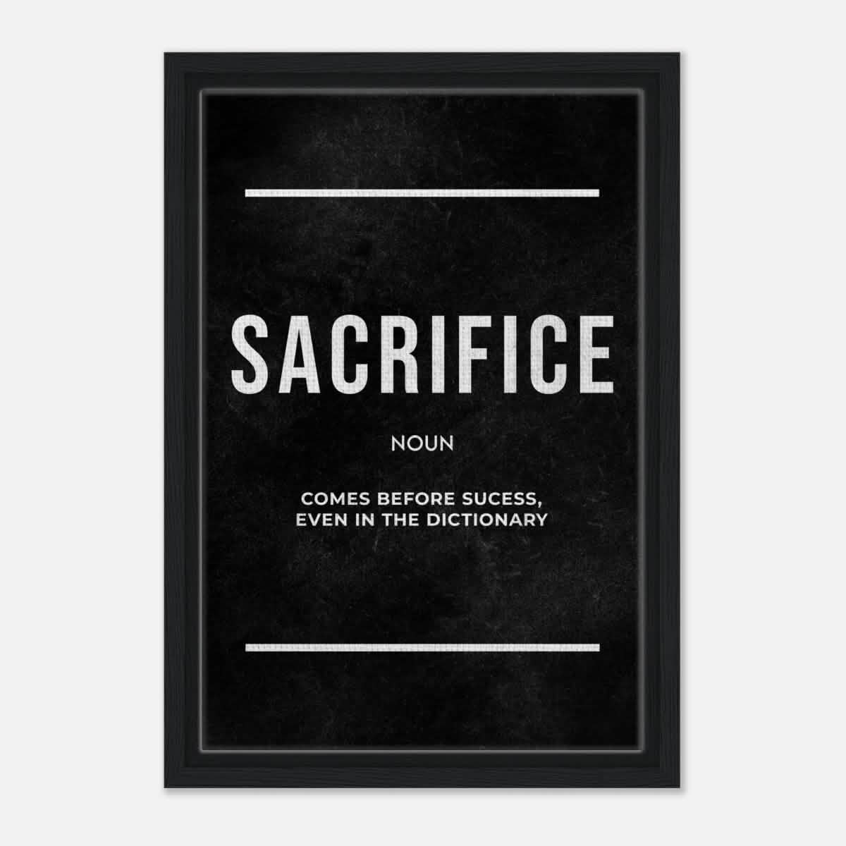 Da Vinci Motivational Wall art Print | Sacrifice - Acrylic Print - 30x45 cm / 12x18″ -