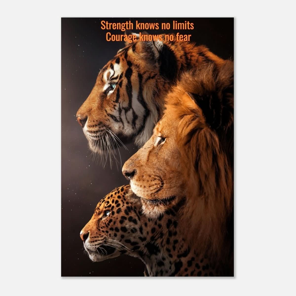 Da Vinci Motivational Wall art Print | Strength knows no limits - Aluminum Print - 30x45 cm / 12x18″ -