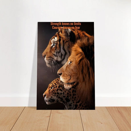 Da Vinci Motivational Wall art Print | Strength knows no limits - Brushed Aluminum Print - 30x45 cm / 12x18″ -