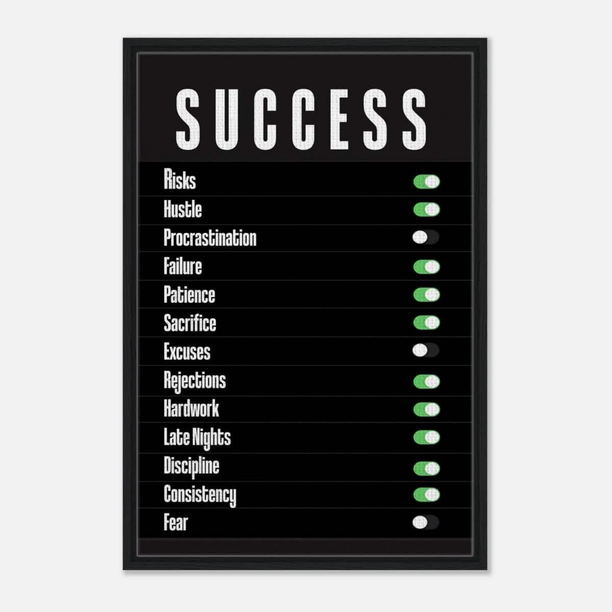 Da Vinci Motivational Wall art Print | Success - Acrylic Print - 30x45 cm / 12x18″ -