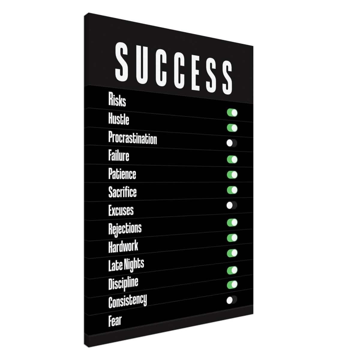 Da Vinci Motivational Wall art Print | Success - Acrylic Print - 30x45 cm / 12x18″ -