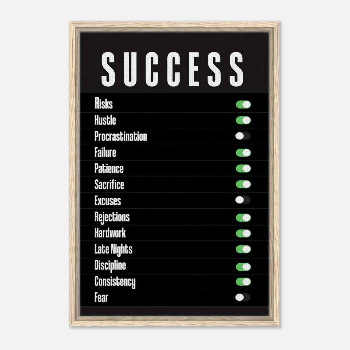 Da Vinci Motivational Wall art Print | Success - Acrylic Print - 30x45 cm / 12x18″ -