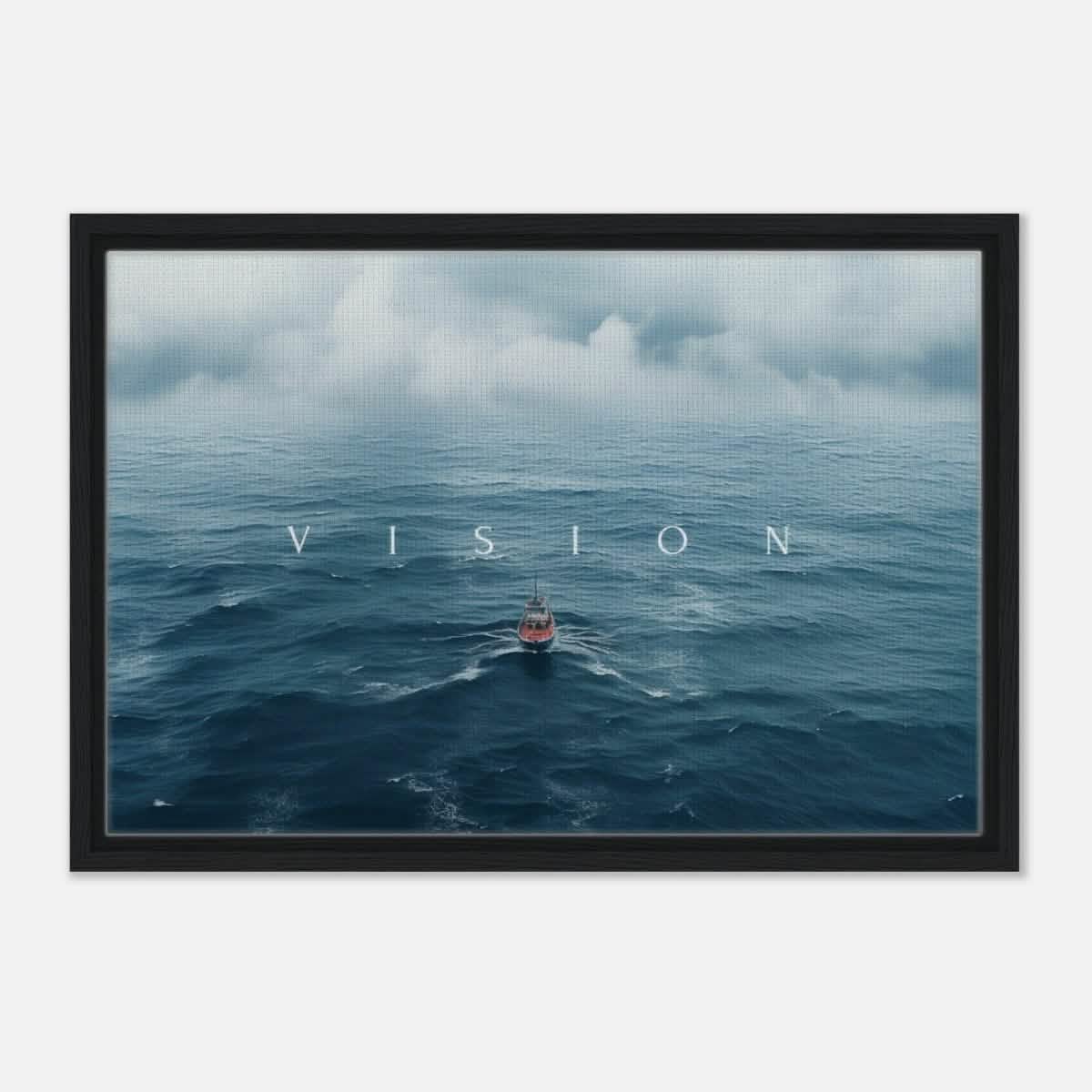 Da Vinci Motivational Wall art Print | Vision - Framed Canvas - 40x60 cm / 16x24″ - Black frame