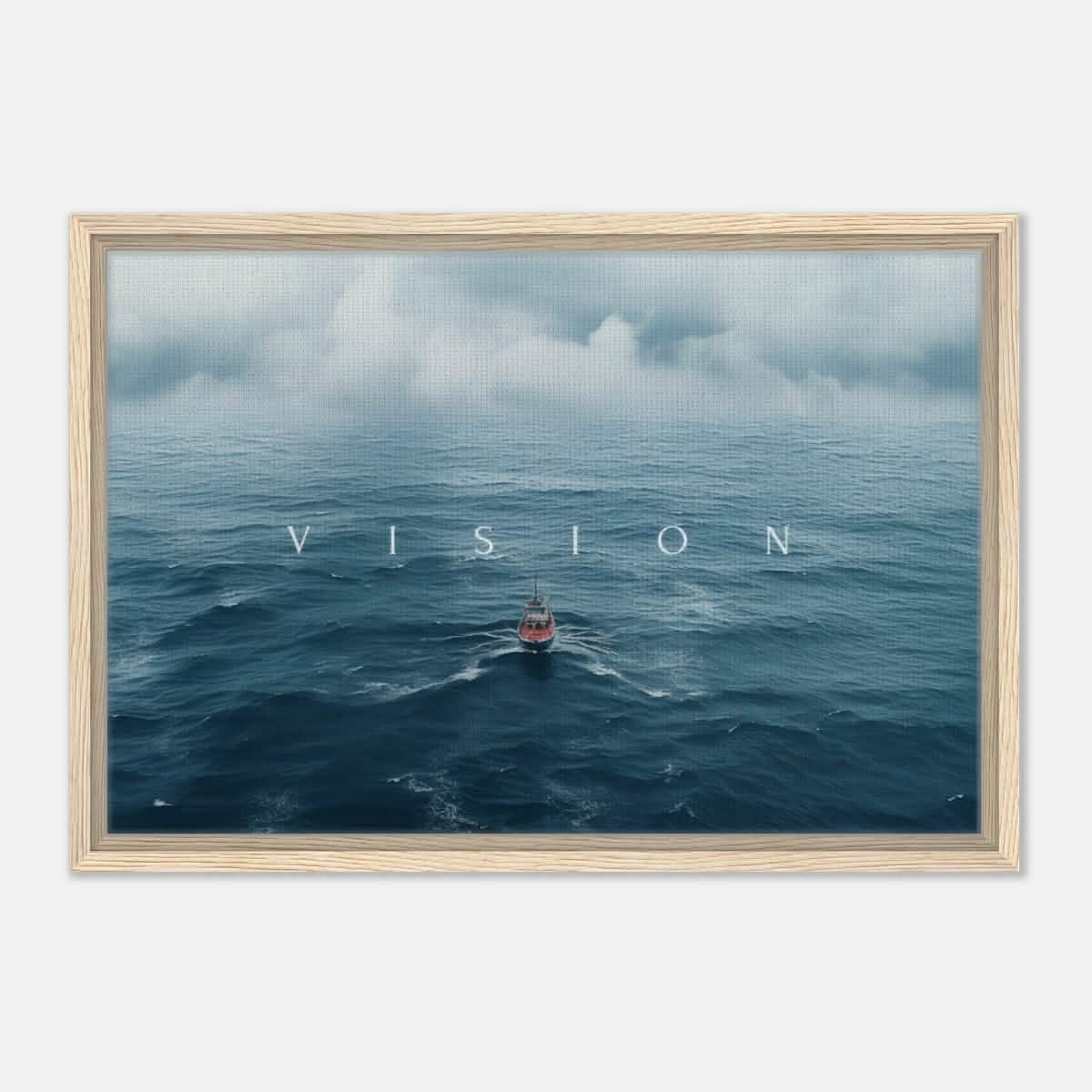 Da Vinci Motivational Wall art Print | Vision - Framed Canvas - 40x60 cm / 16x24″ - Wood frame