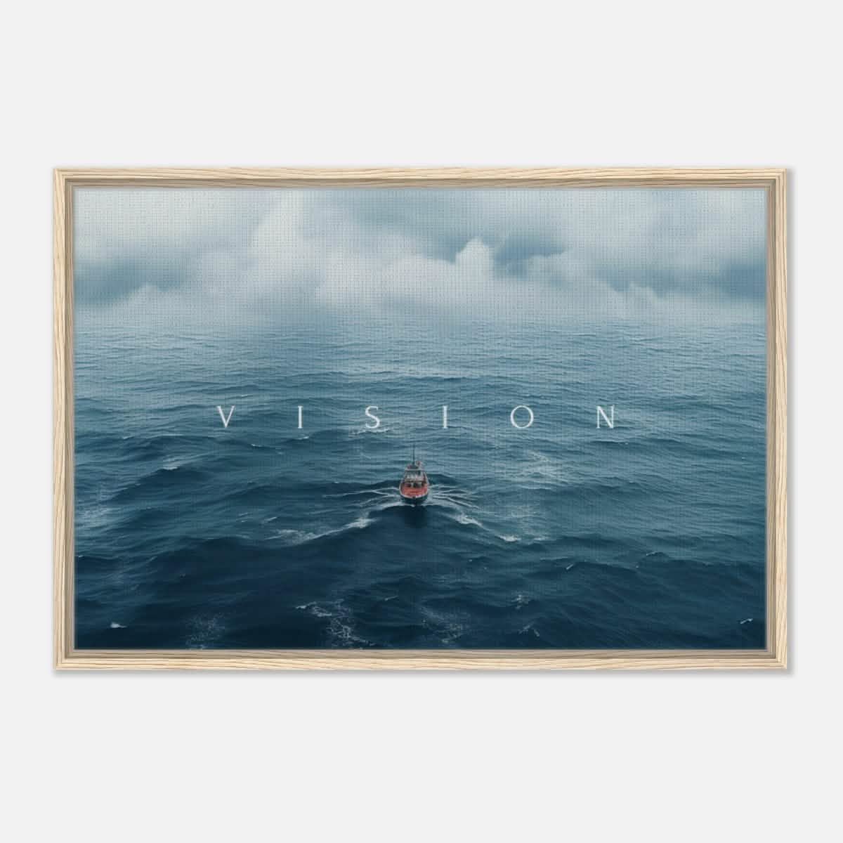 Da Vinci Motivational Wall art Print | Vision - Framed Canvas - 60x90 cm / 24x36″ - Wood frame