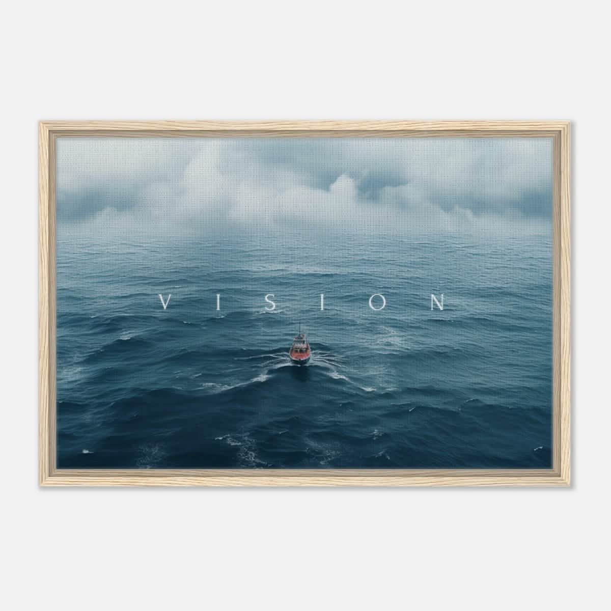 Da Vinci Motivational Wall art Print | Vision - Framed Canvas - 50x75 cm / 20x30″ - Wood frame