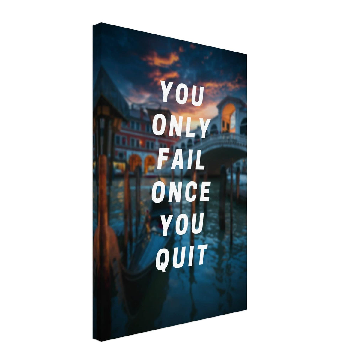 Da Vinci Motivational Wall Art | Quit - Canvas - 40x60 cm / 16x24″ - Thick