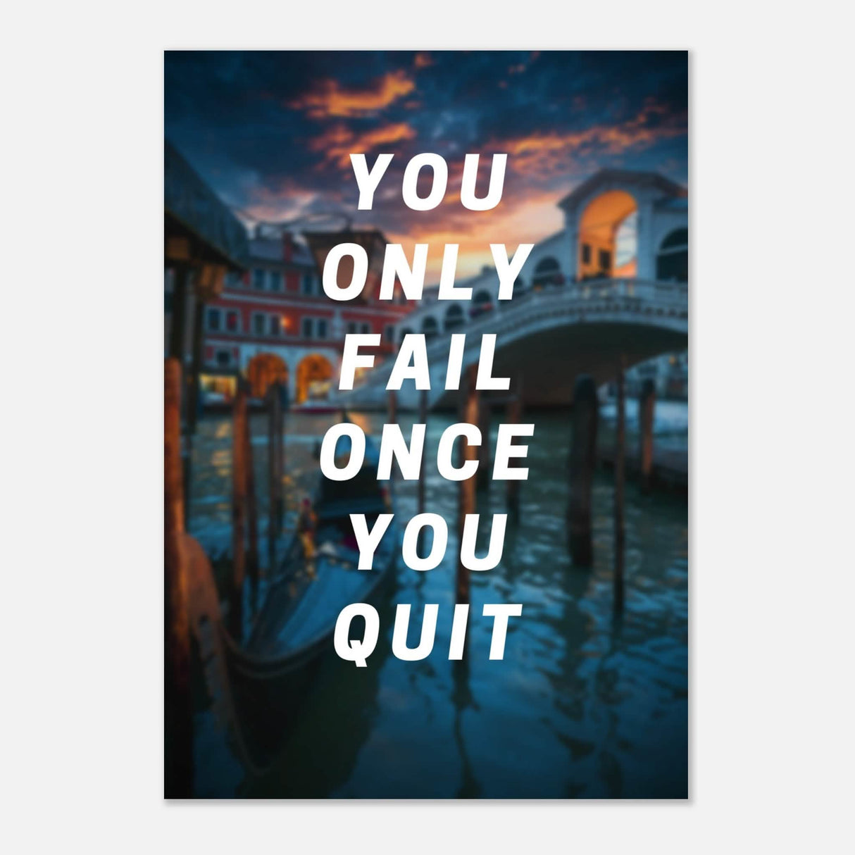 Da Vinci Motivational Wall Art | Quit - Aluminum Print - 70x100 cm / 28x40″ -