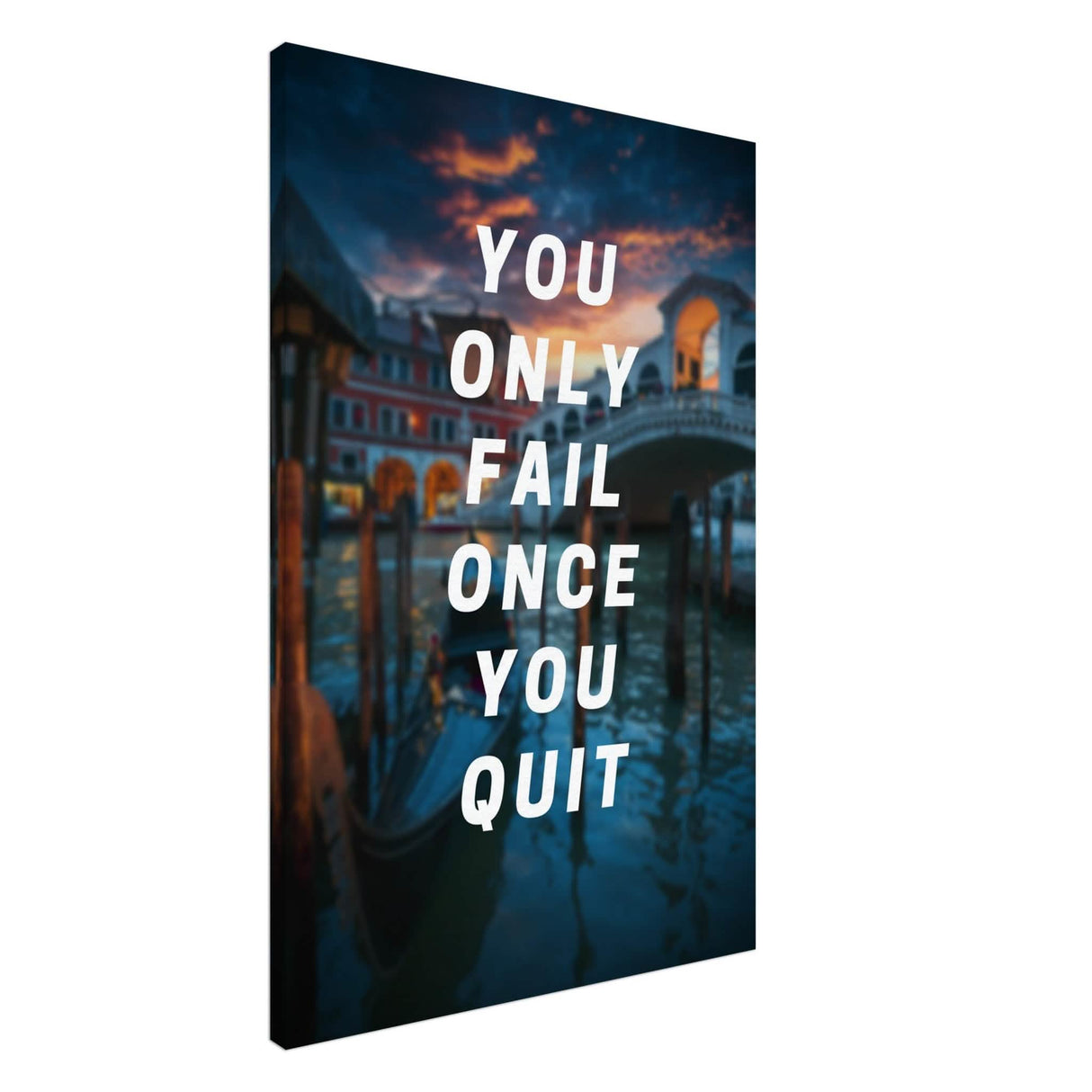 Da Vinci Motivational Wall Art | Quit - Canvas - 60x90 cm / 24x36″ - Slim