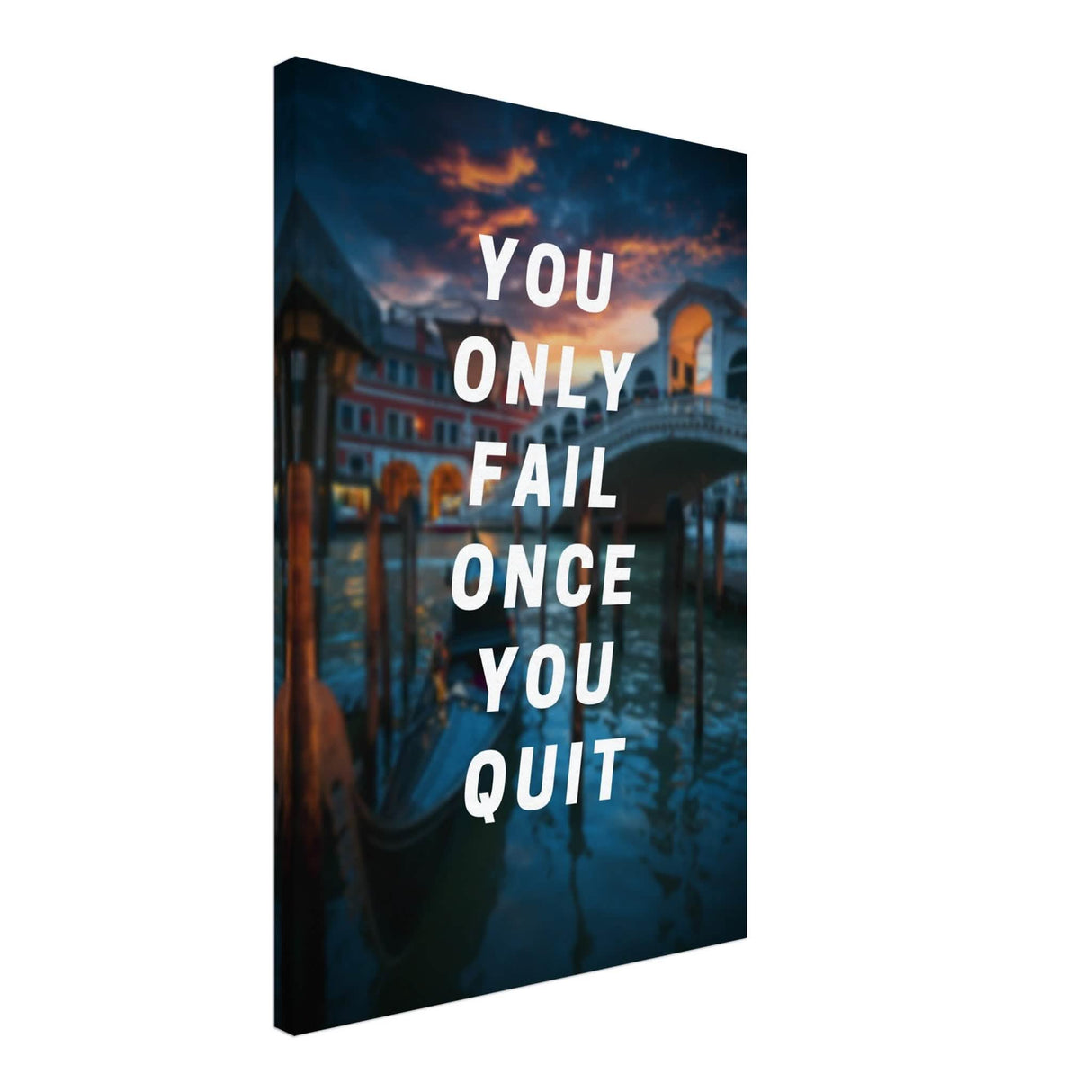 Da Vinci Motivational Wall Art | Quit - Canvas - 50x75 cm / 20x30″ - Thick