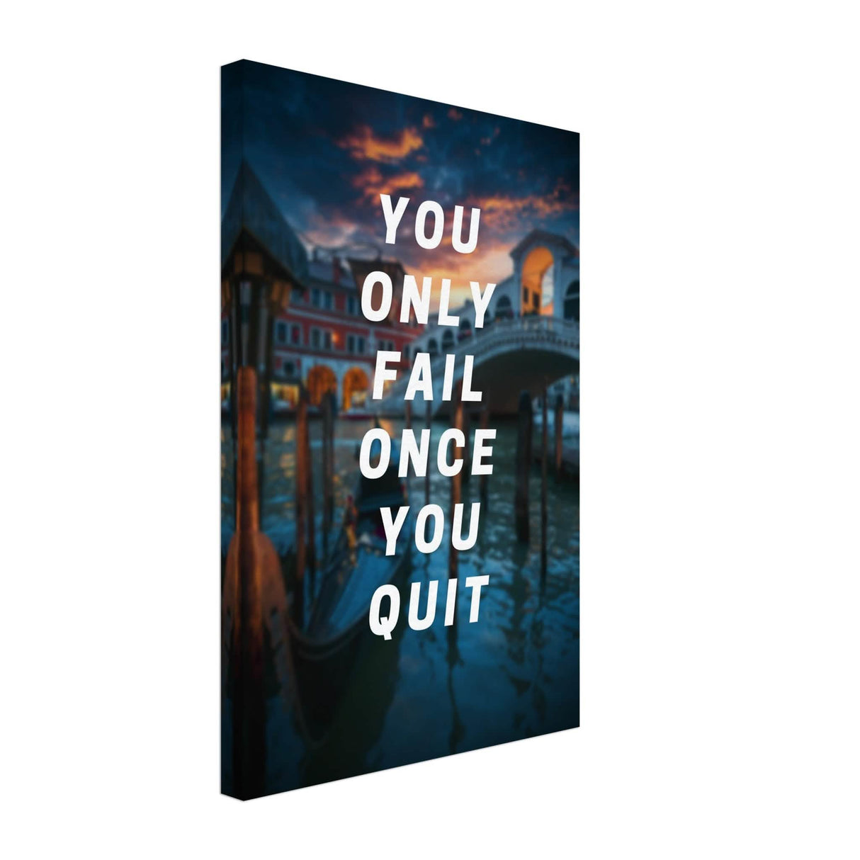 Da Vinci Motivational Wall Art | Quit - Canvas - 30x45 cm / 12x18″ - Slim