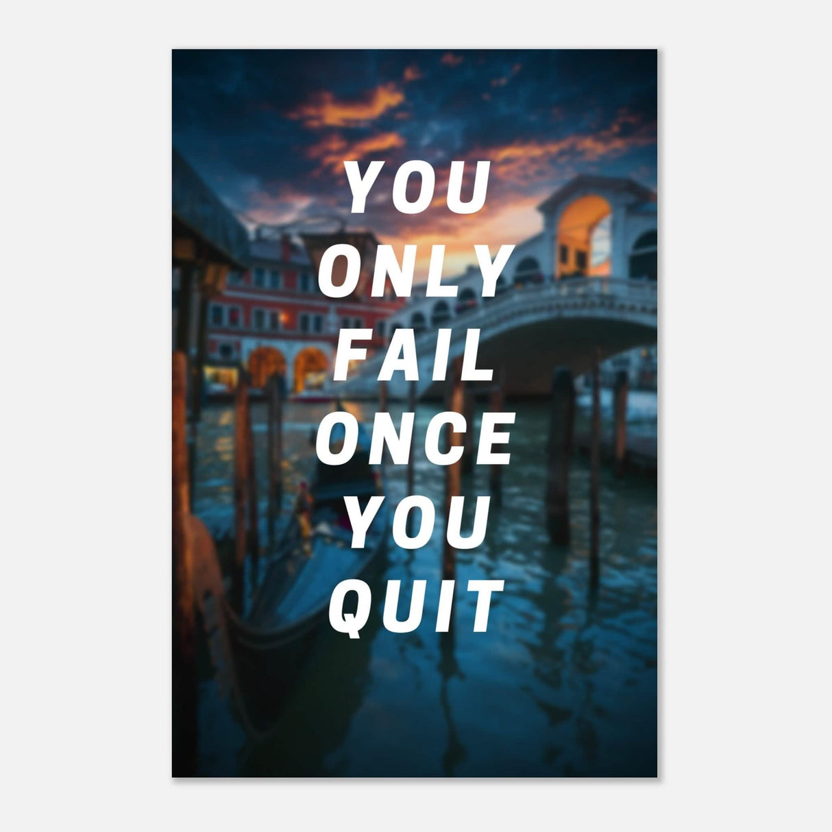 Da Vinci Motivational Wall Art | Quit - Aluminum Print - 30x45 cm / 12x18″ -