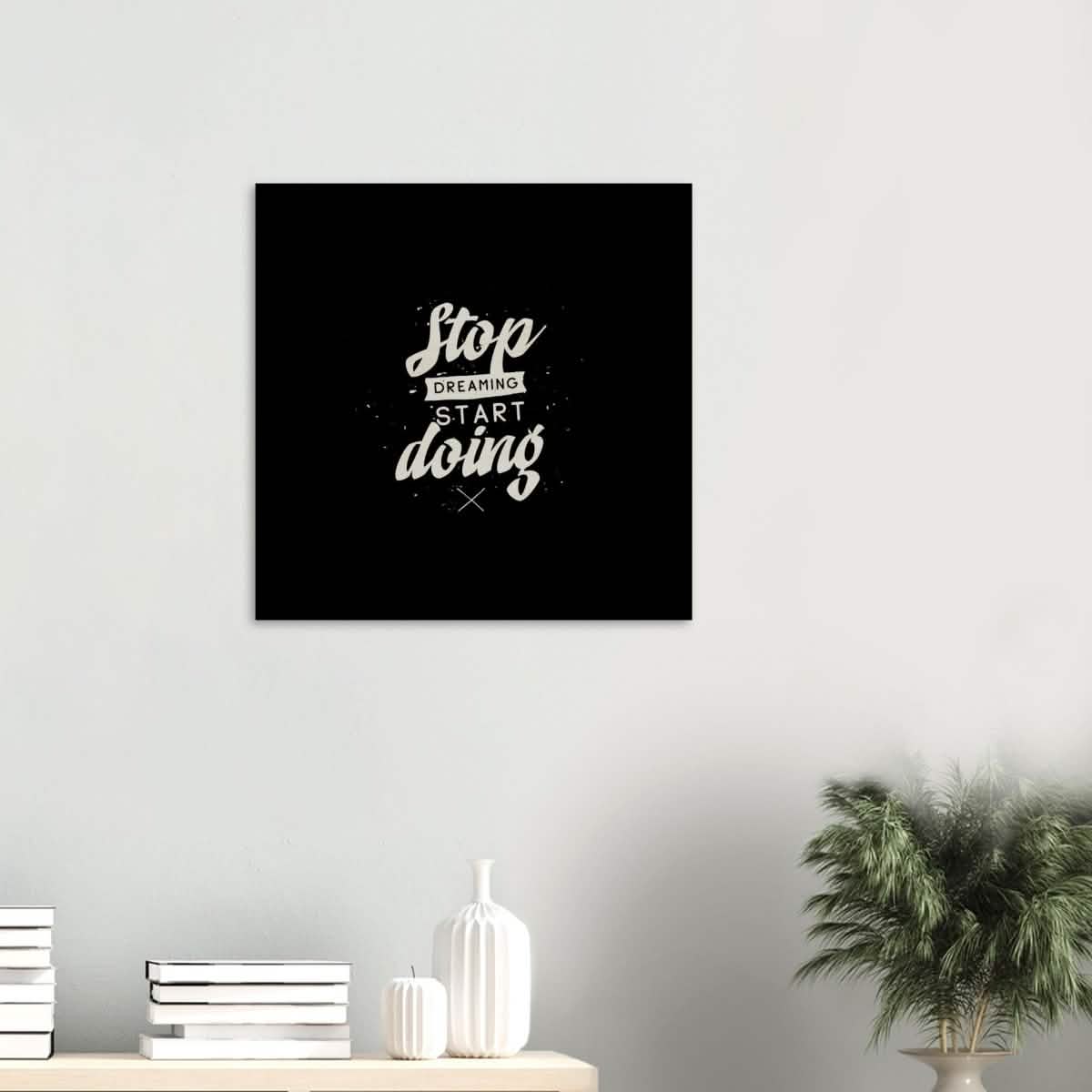 Da Vinci Motivational Wall art | Start - Wood Prints - 60x60 cm / 24x24″ - 10 mm