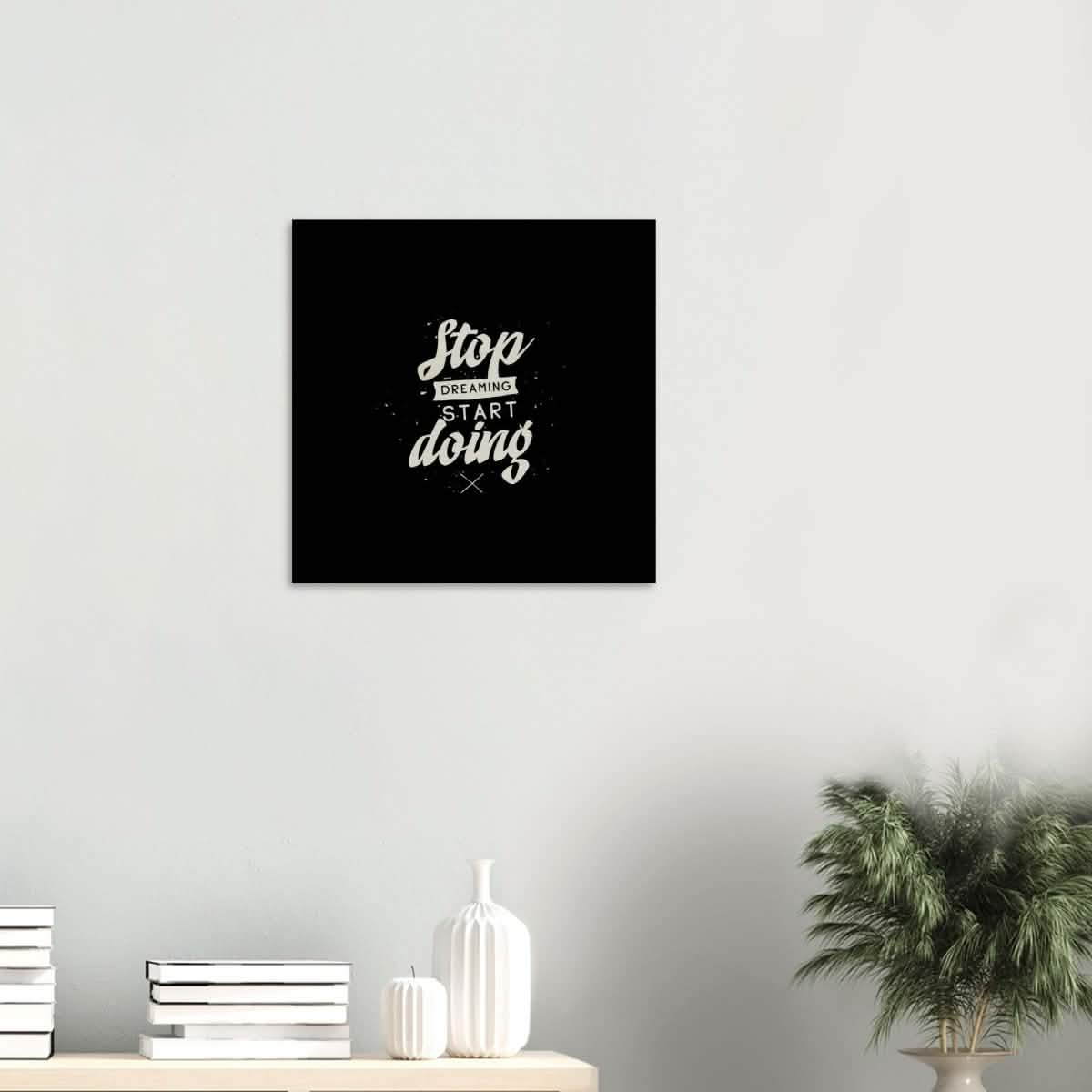 Da Vinci Motivational Wall art | Start - Wood Prints - 50x50 cm / 20x20″ - 10 mm