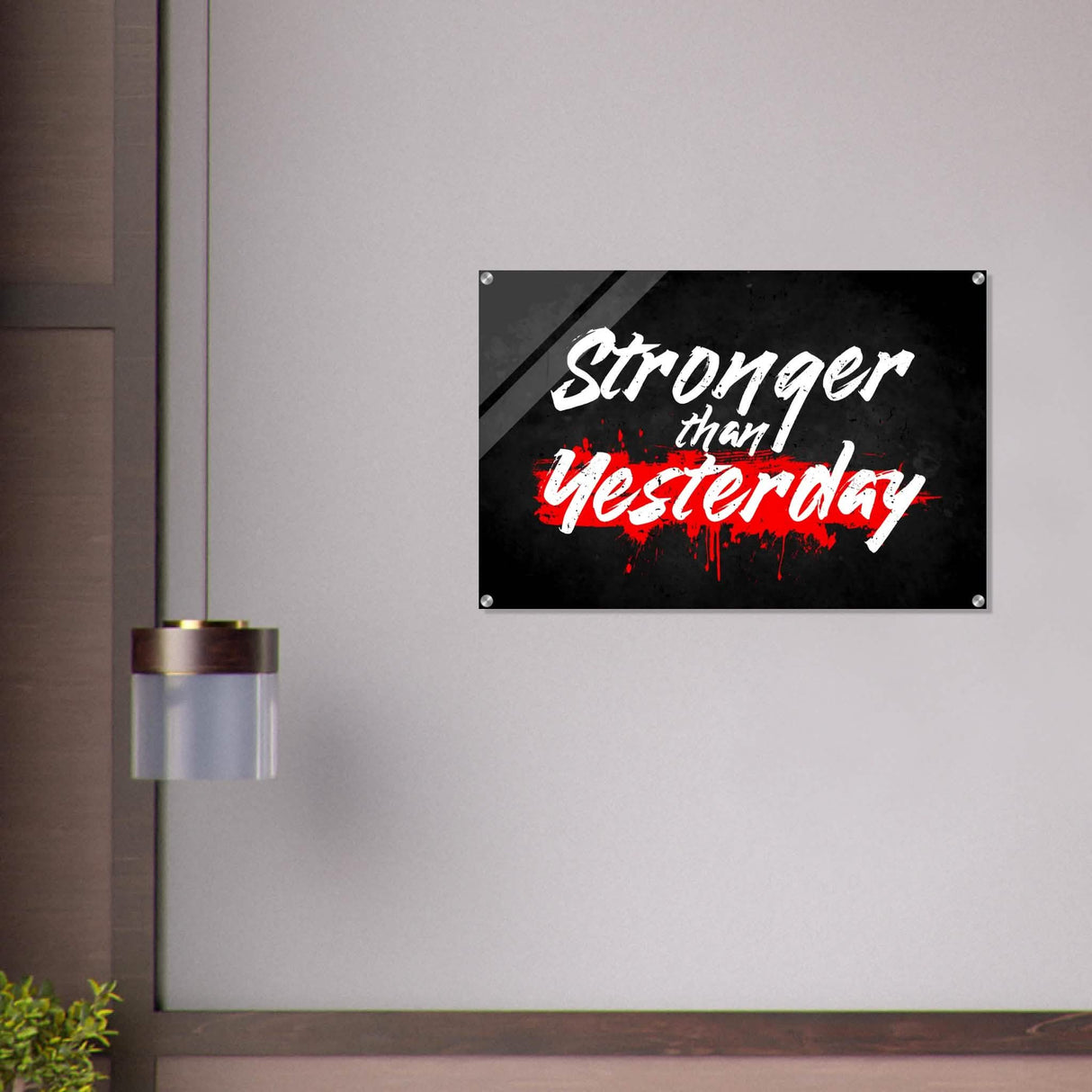 Da Vinci Motivational Wall Art | Stronger - Acrylic Print - 60x90 cm / 24x36″ -