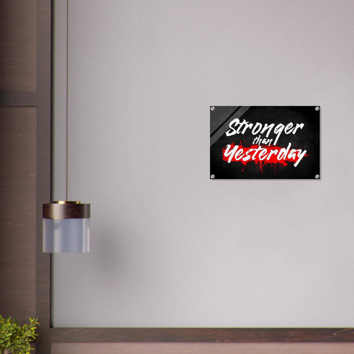 Da Vinci Motivational Wall Art | Stronger - Acrylic Print - 40x60 cm / 16x24″ -