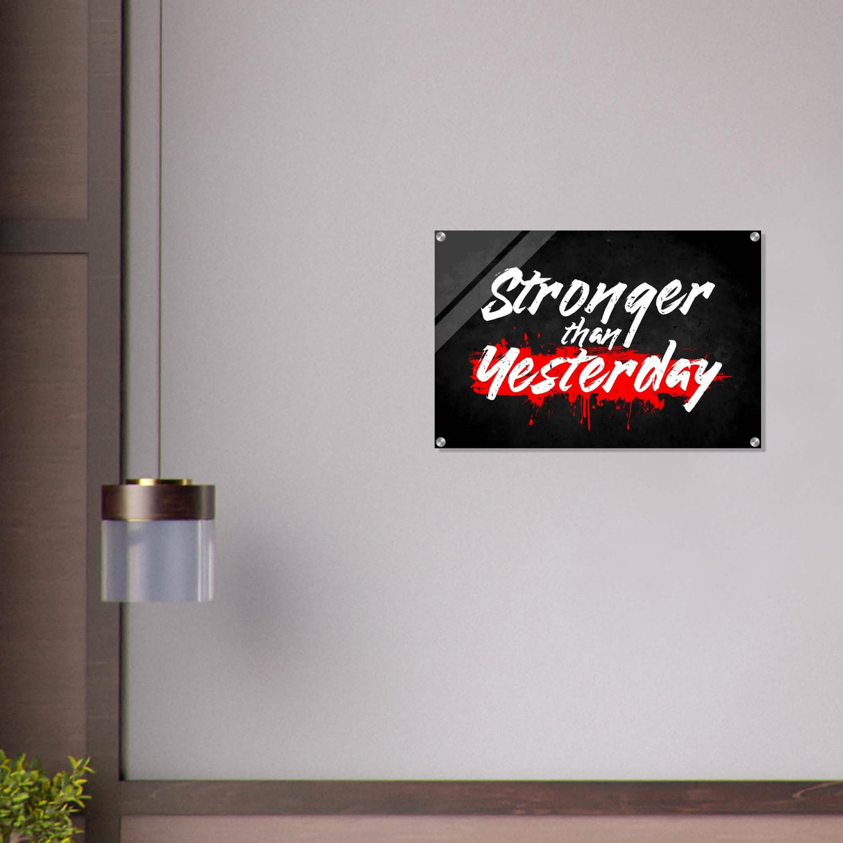 Da Vinci Motivational Wall Art | Stronger - Acrylic Print - 50x75 cm / 20x30″ -