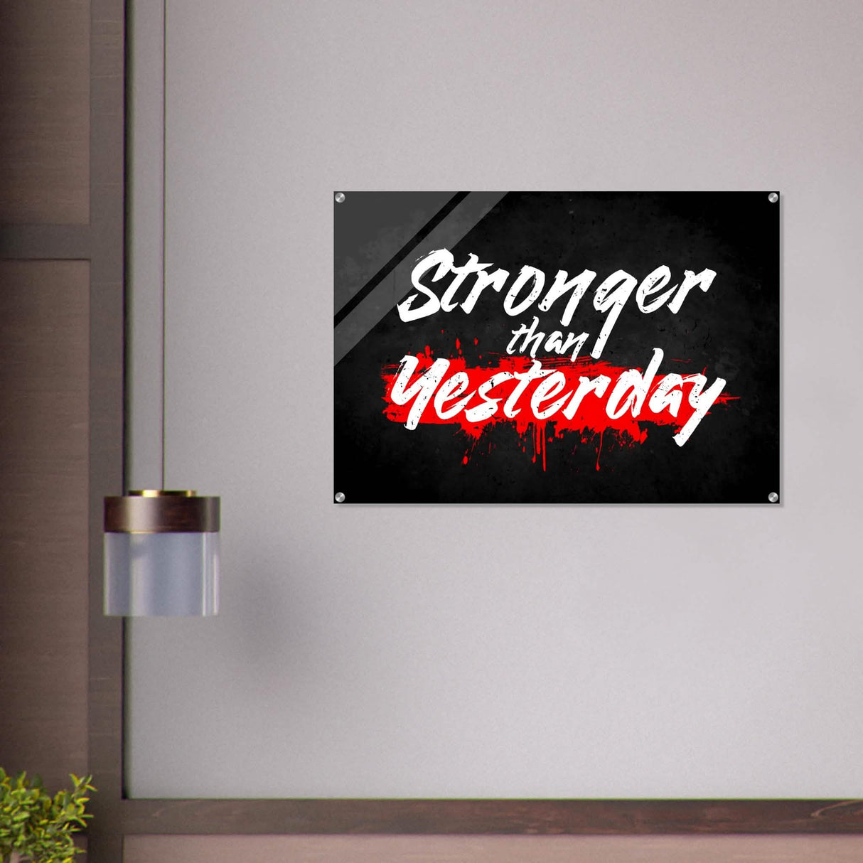 Da Vinci Motivational Wall Art | Stronger - Acrylic Print - 70x100 cm / 28x40″ -