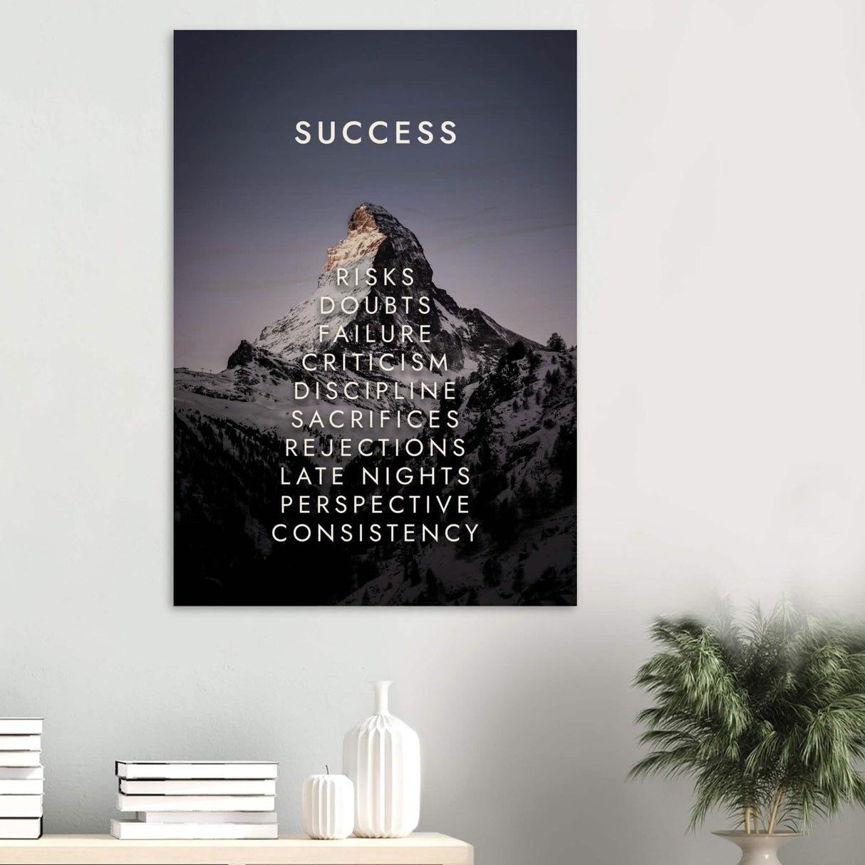 Da Vinci Motivational Wall Art | Success - Wood Prints - 70x100 cm / 28x40″ - 20 mm