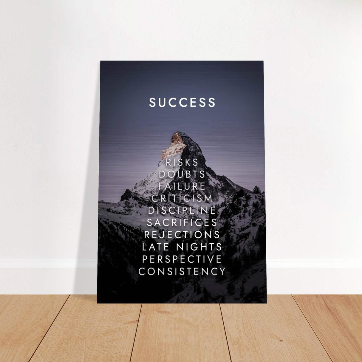 Da Vinci Motivational Wall Art | Success - Brushed Aluminum Print - 70x100 cm / 28x40″ -