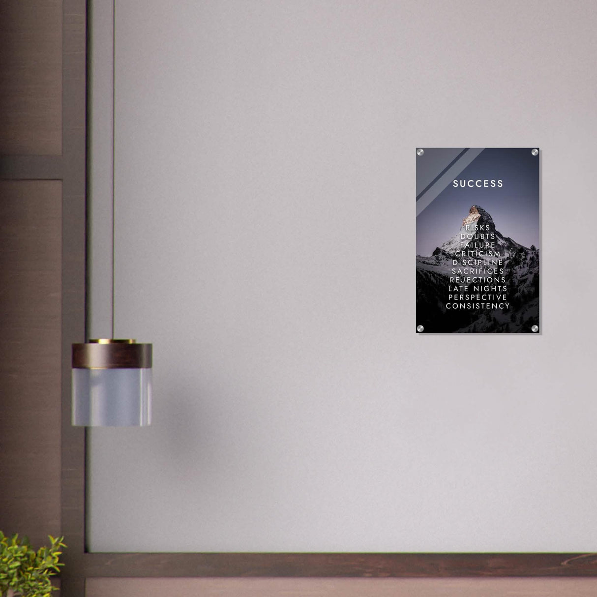 Da Vinci Motivational Wall Art | Success - Acrylic Print - 40x60 cm / 16x24″ -