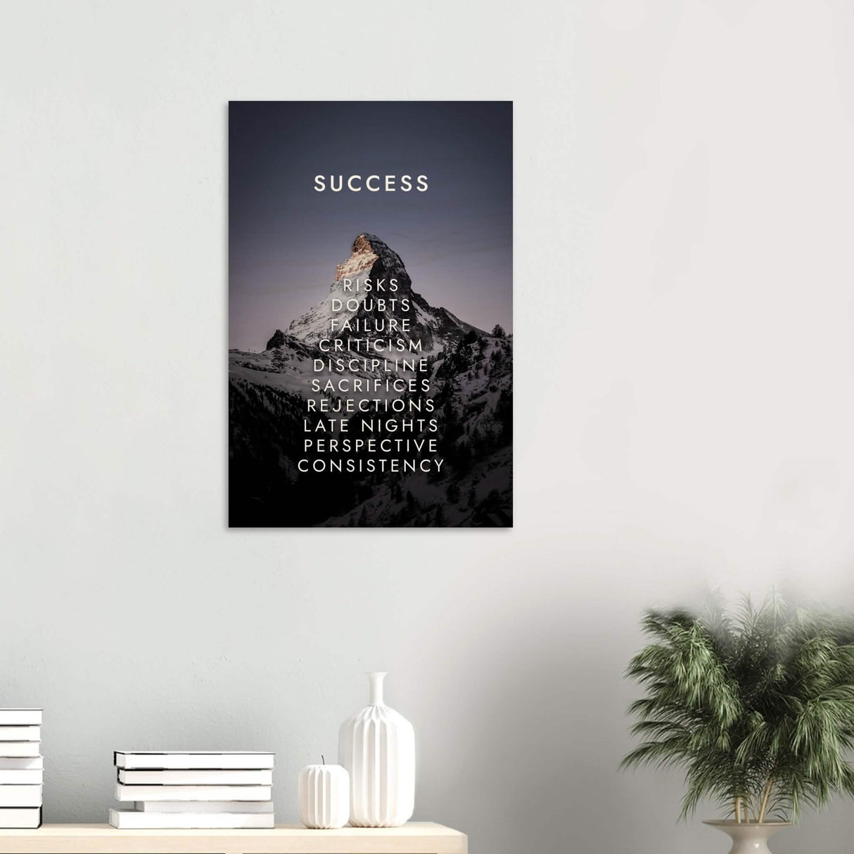 Da Vinci Motivational Wall Art | Success - Wood Prints - 50x75 cm / 20x30″ - 20 mm