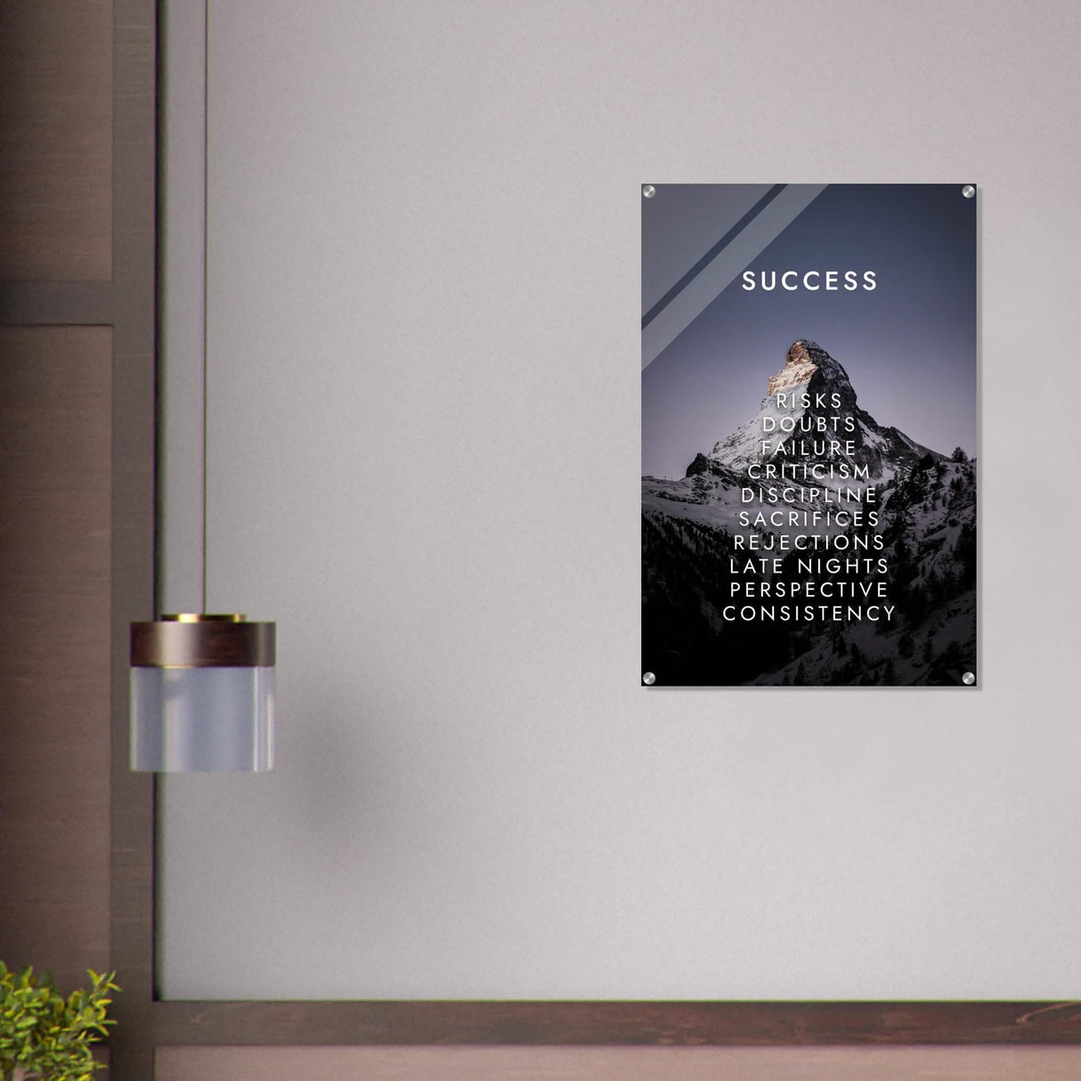 Da Vinci Motivational Wall Art | Success - Acrylic Print - 60x90 cm / 24x36″ -