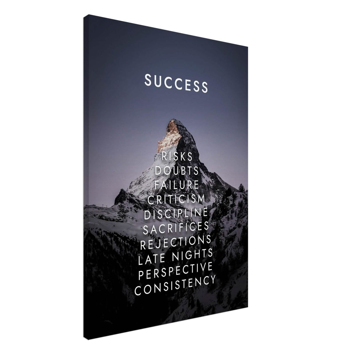 Da Vinci Motivational Wall Art | Success - Canvas - 70x100 cm / 28x40″ - Thick