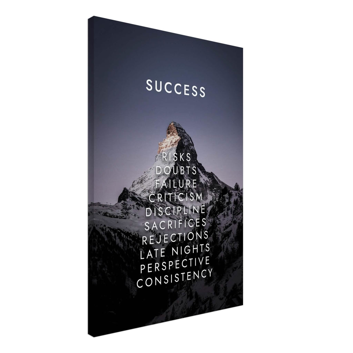 Da Vinci Motivational Wall Art | Success - Canvas - 50x75 cm / 20x30″ - Slim