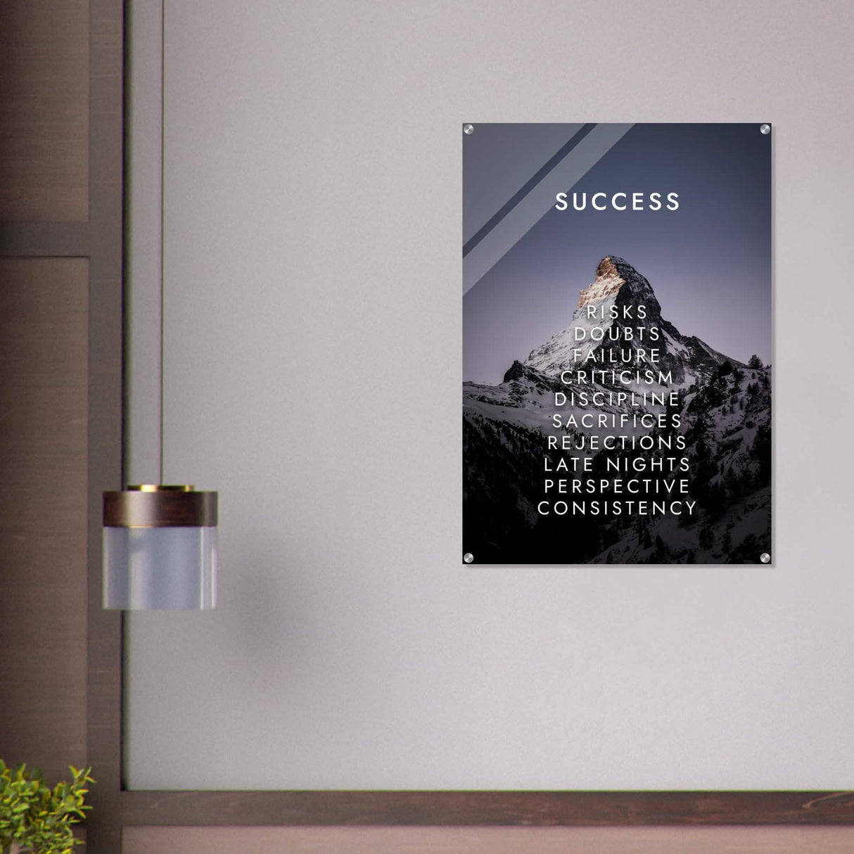 Da Vinci Motivational Wall Art | Success - Acrylic Print - 70x100 cm / 28x40″ -