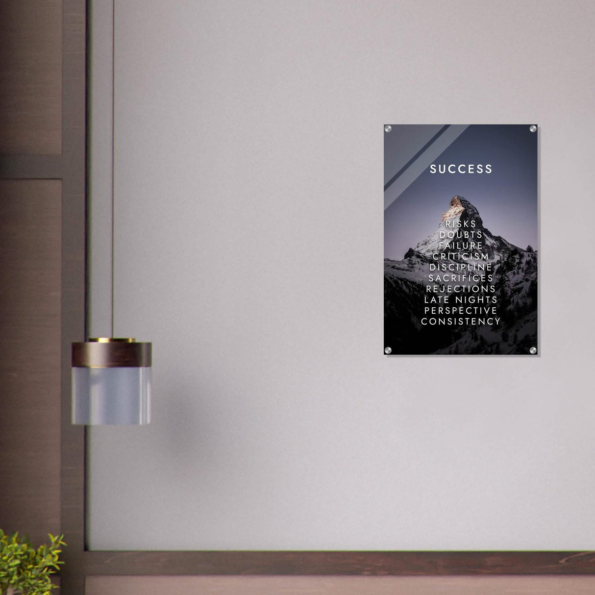 Da Vinci Motivational Wall Art | Success - Acrylic Print - 50x75 cm / 20x30″ -