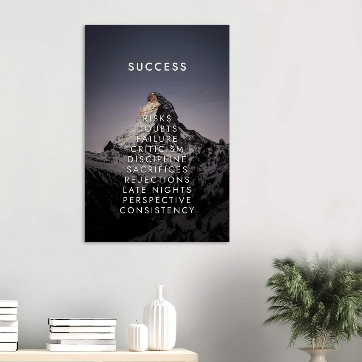 Da Vinci Motivational Wall Art | Success - Wood Prints - 60x90 cm / 24x36″ - 20 mm