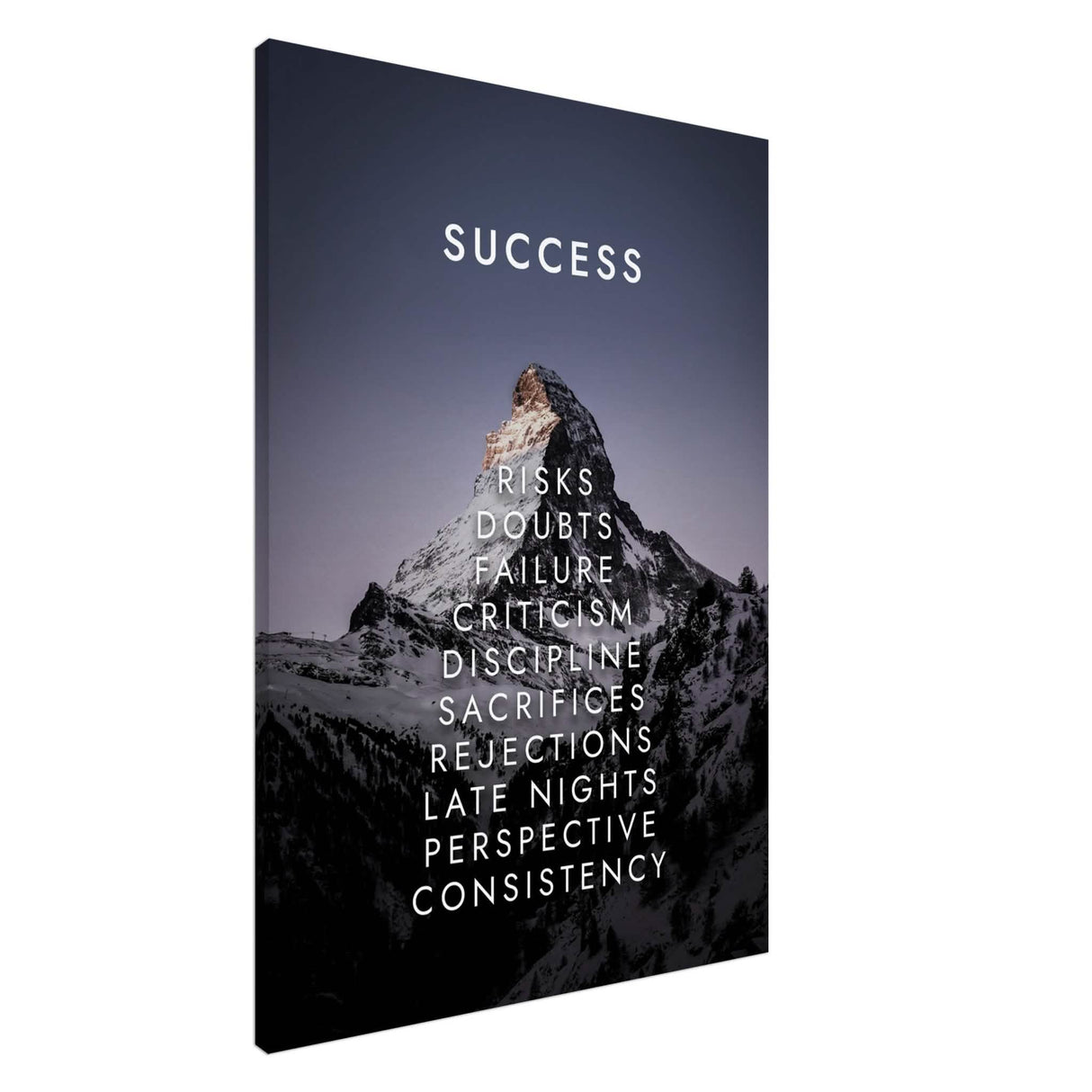 Da Vinci Motivational Wall Art | Success - Canvas - 70x100 cm / 28x40″ - Slim