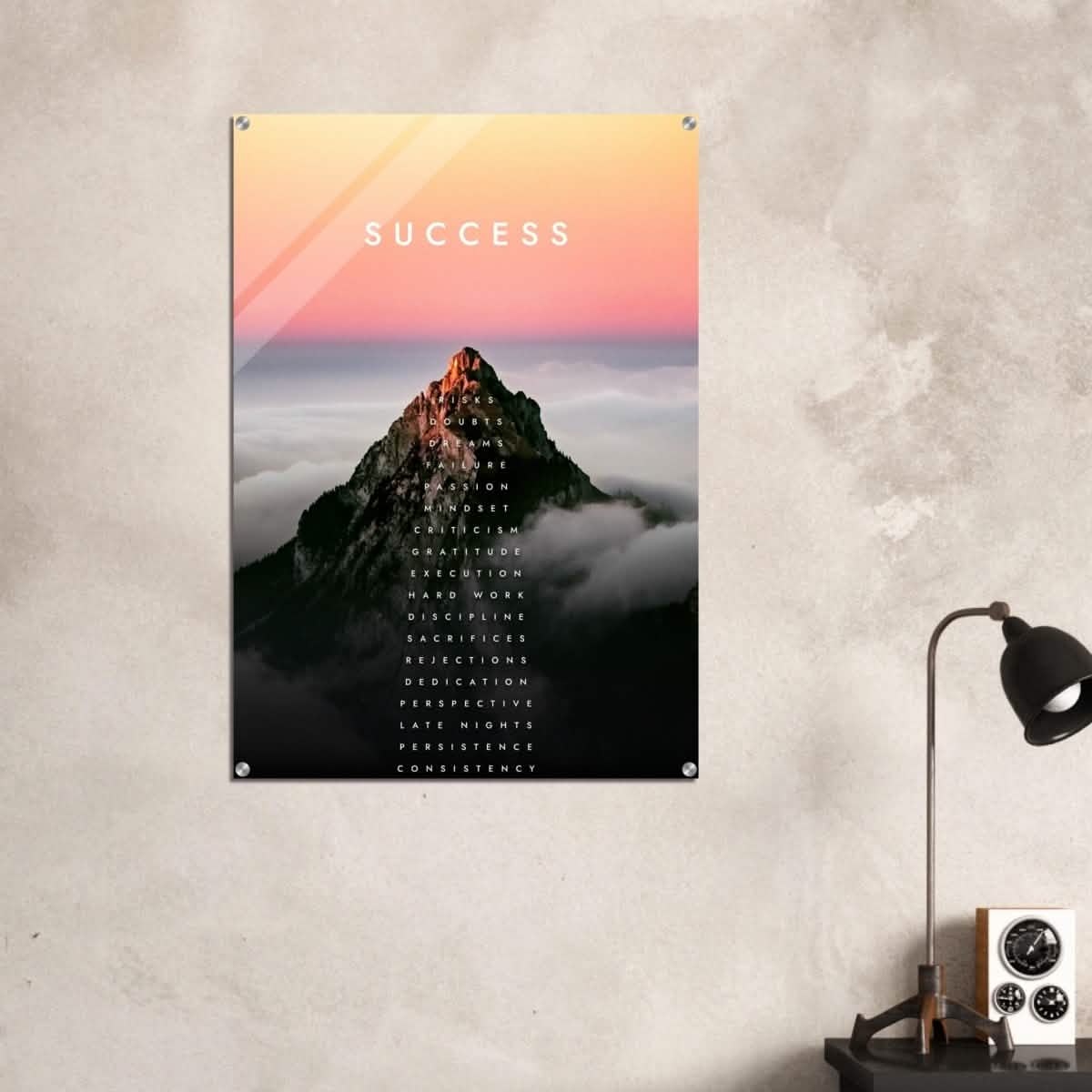 Da Vinci Motivational Wall Art | Success - Acrylic Print - 70x100 cm / 28x40″ -