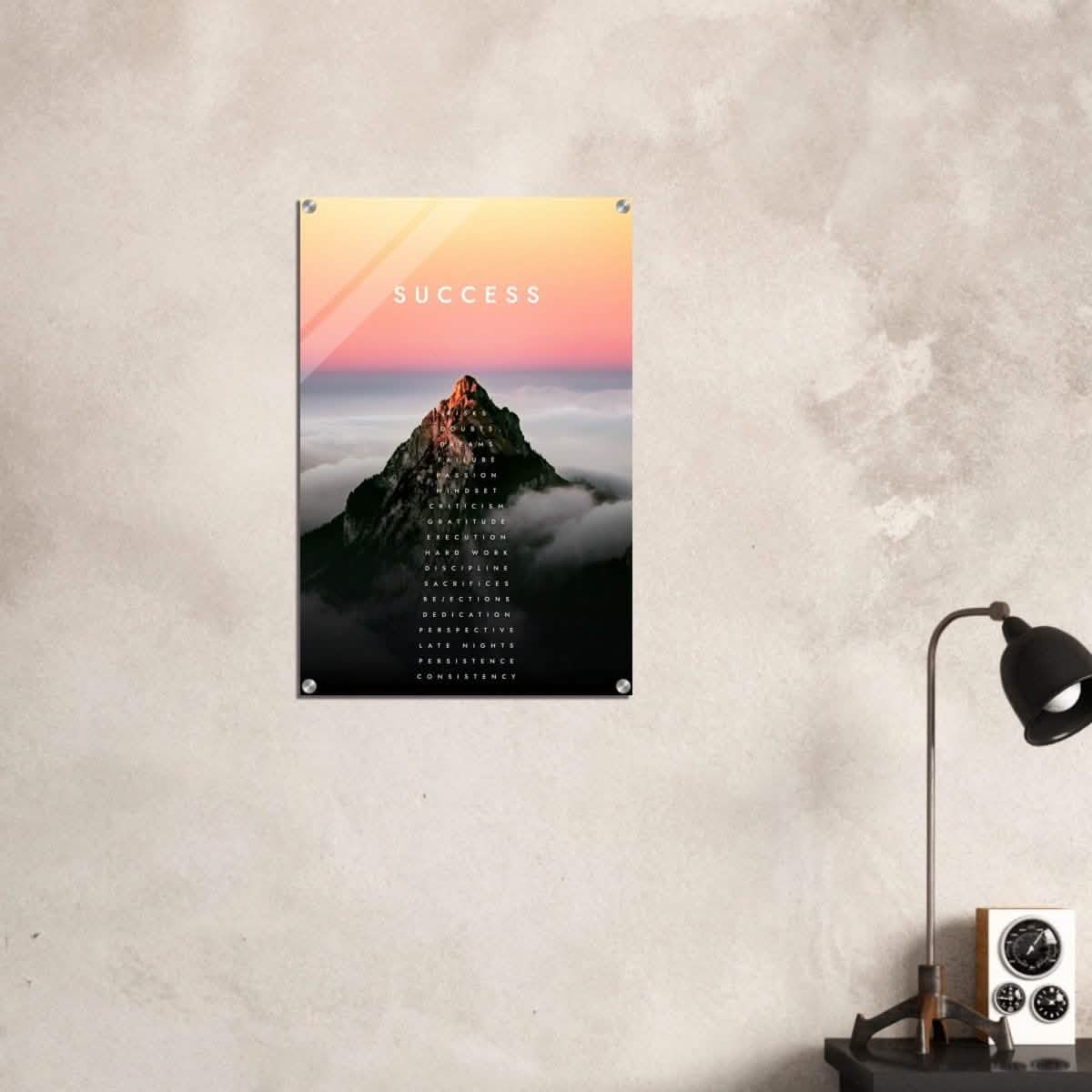 Da Vinci Motivational Wall Art | Success - Acrylic Print - 50x75 cm / 20x30″ -